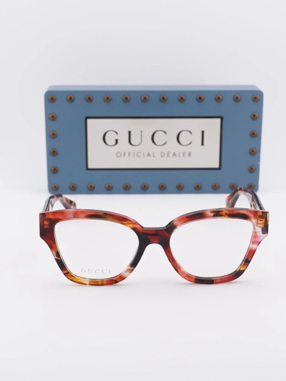 Gucci GG2008O 002 Cat Eye Eyeglasses - Red Havana 54mm